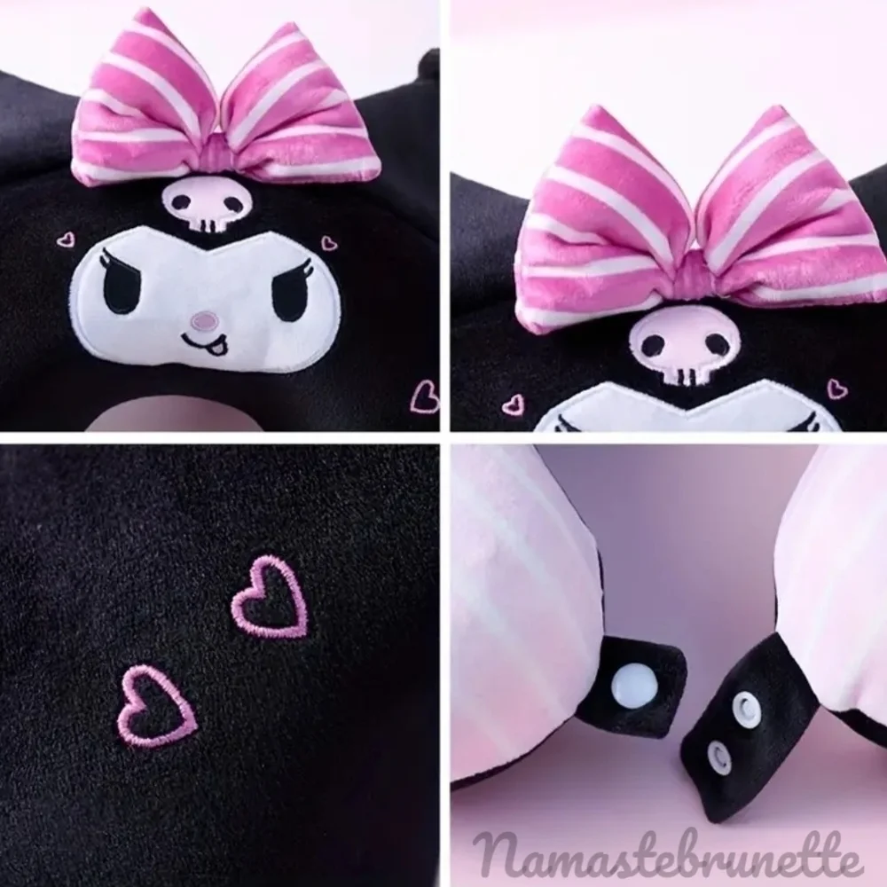 Kuromi U Shape Memory Foam Travel Neck Pillow